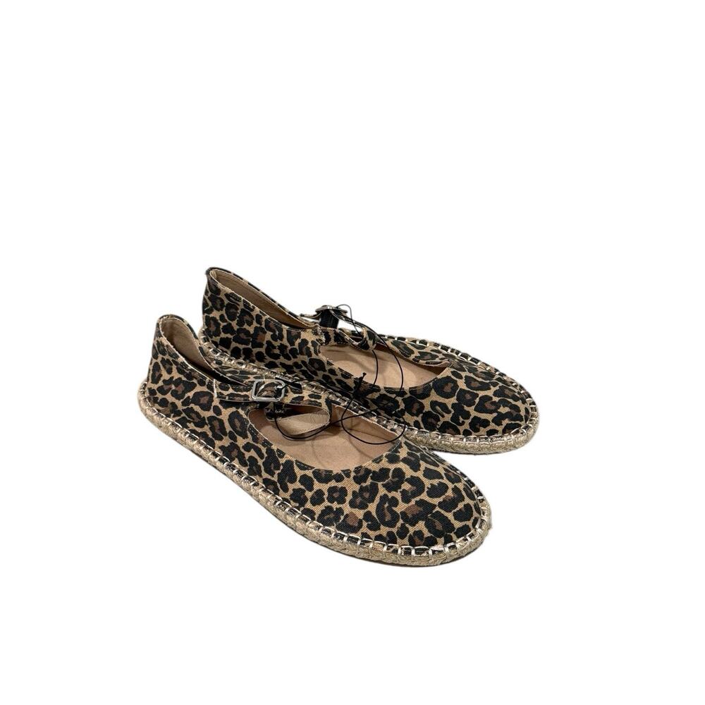 Torrid Leopard Flat Mary Jane Style Espadrille Flats Beach Womens 11 WW New - Picture 8 of 8